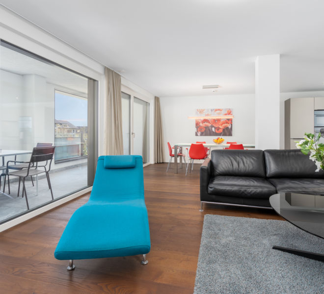 Spacious living room at Interlaken Swiss Hotel Apartments