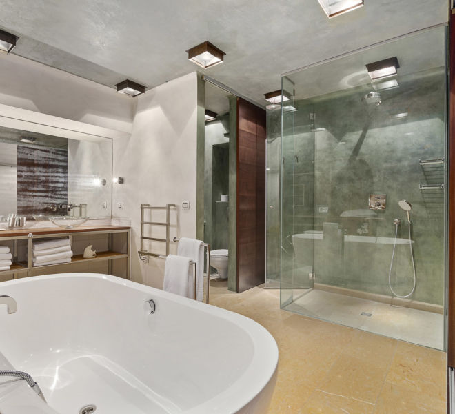 Salle de bain de la Villa Rotana by Swiss Hotel Apartments