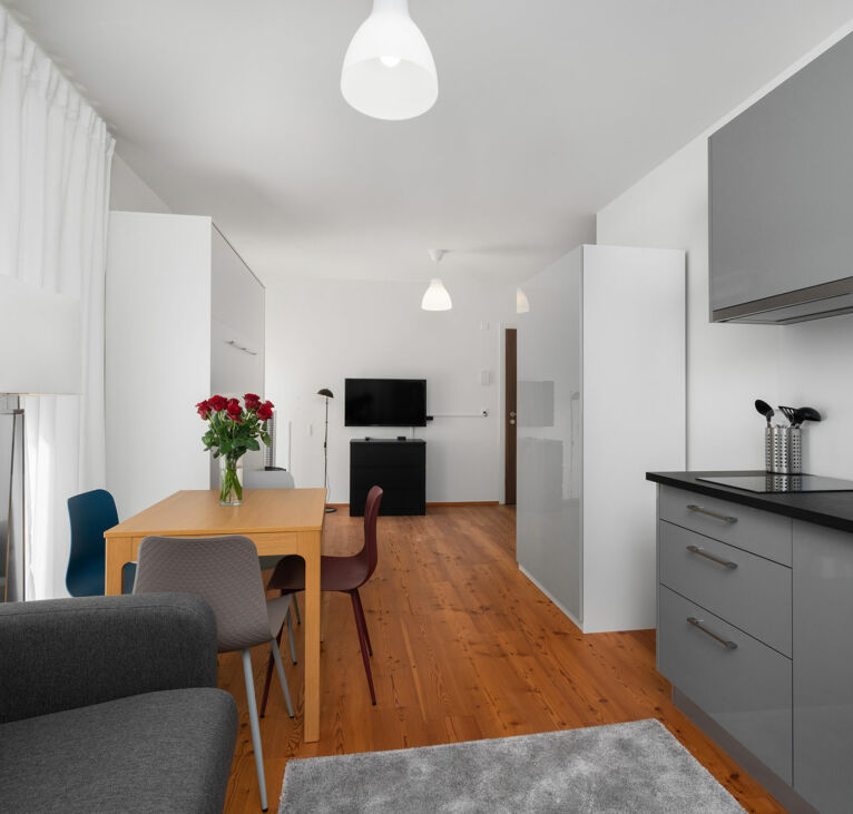 The kitchen area of The Studios - Montreux by Swiss Hotel Apartments