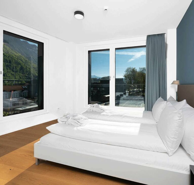 Bedroom of Interlaken Swiss Hotel Apartments