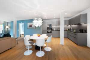 The kitchen area of Interlaken Swiss Hotel Apartments