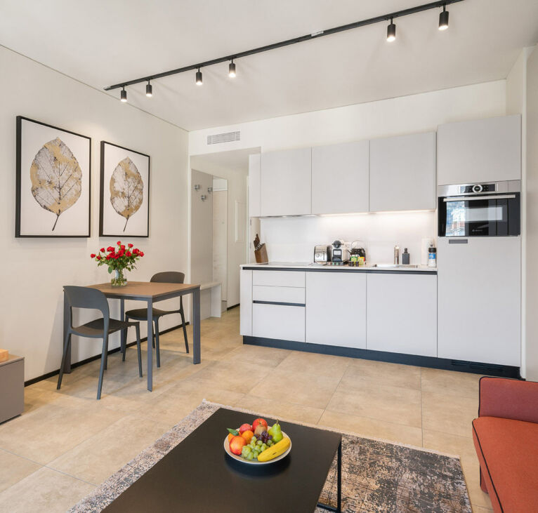 Kitchen on the Studio in Lugano Swiss Hotel Apartments