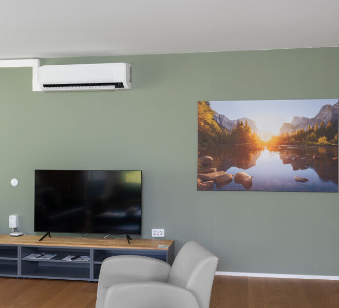 Air-conditioned living room