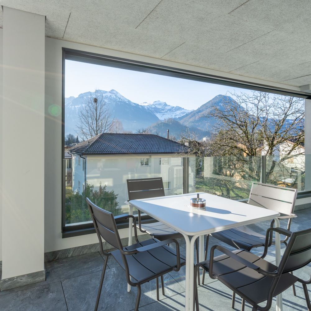 View of the mountains from Interlaken Swiss Hotel Apartments